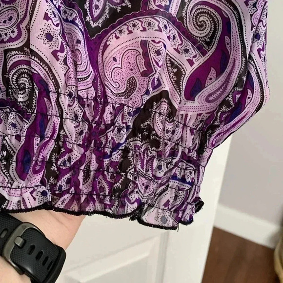 Purple/black  paisley S - Picture 5 of 8
